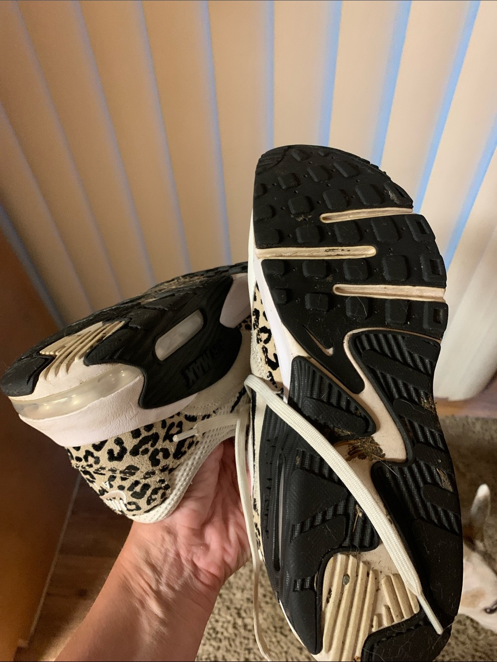 Nike Air Max Women's Sneakers White with Leopard Print and Black Accents - Picture 8 of 11